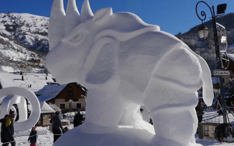 Valloire Sculture di neve  18 gennaio 2025